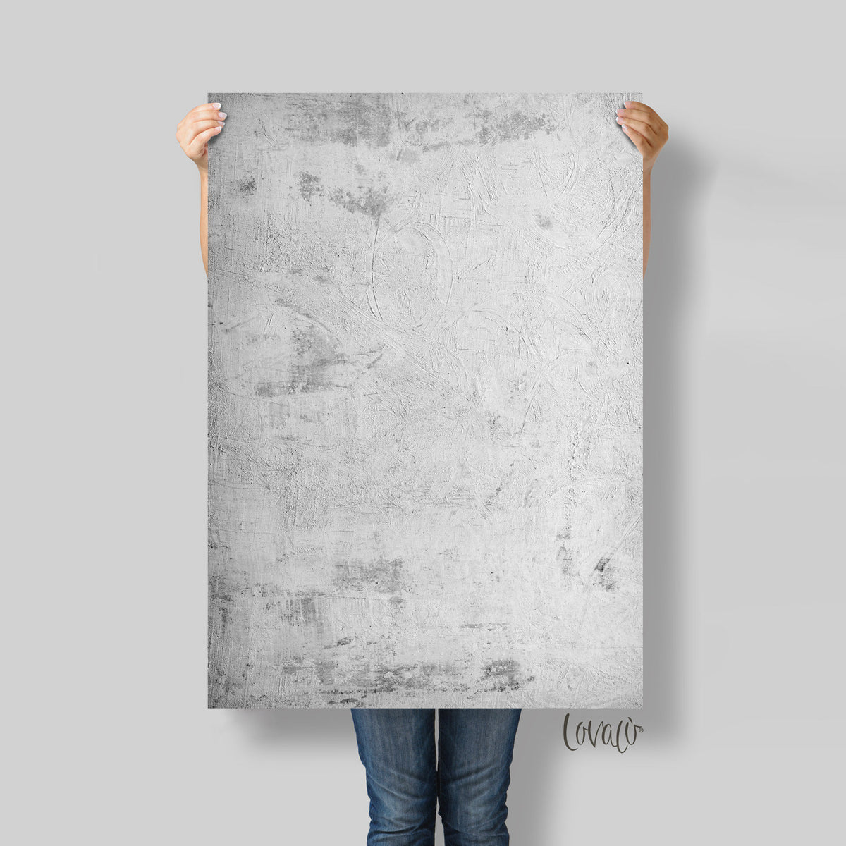 Stone white gray Vinyl Photography Backdrop for Product, Instagram, Flat lay &amp; Food Photography - Lov656