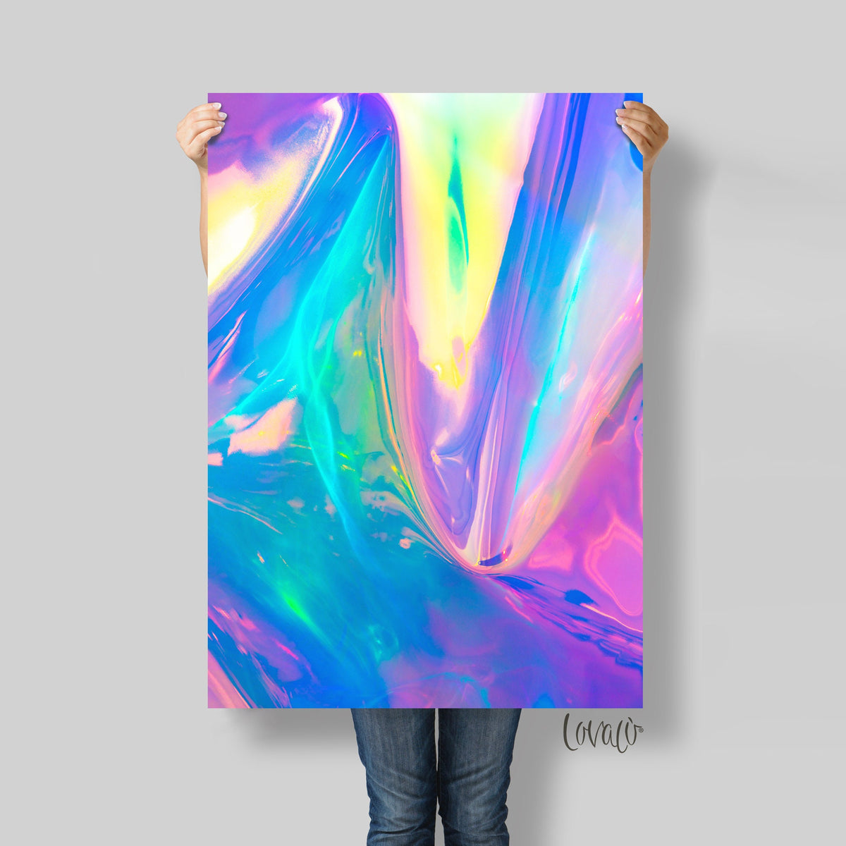 Rainbow iridescent Photography Backdrop rainbow for Product, Instagram, Flat lay & Food Photography - Lov2073