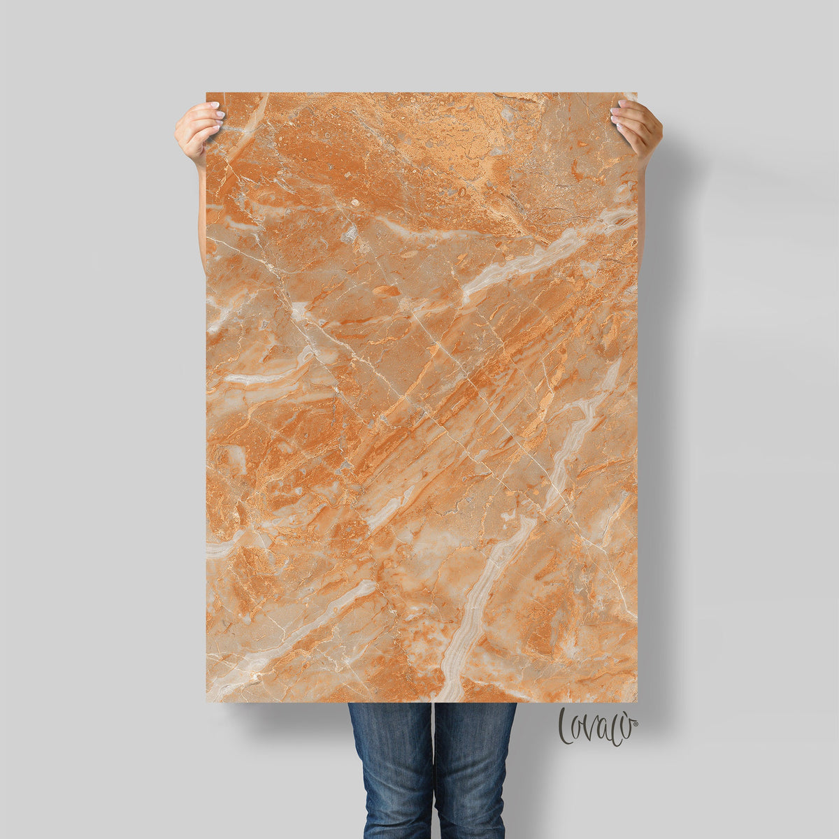 Photography Backdrop orange marble for food, wedding, Product, Instagram, Flat lay & Food Photography - Lov3091