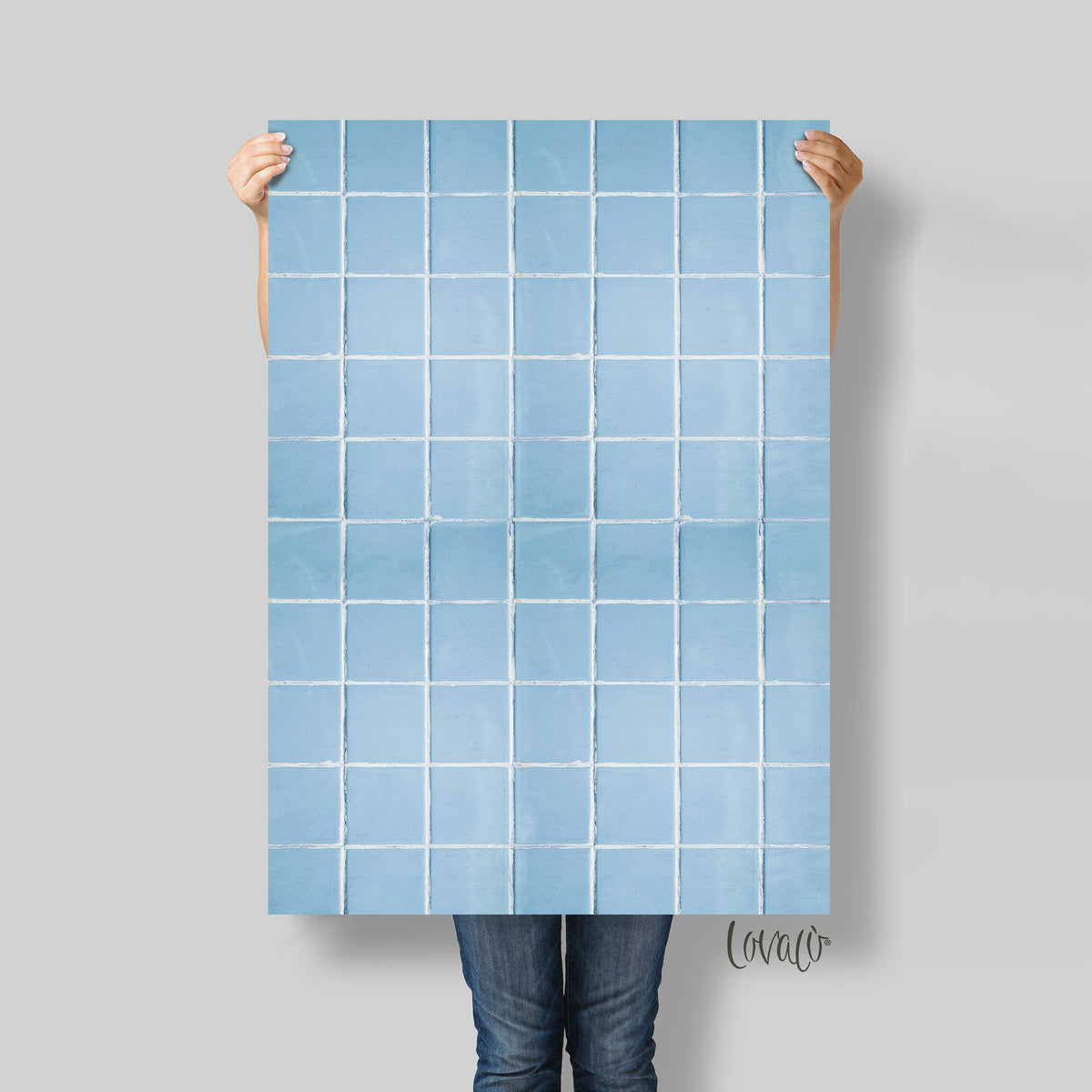 Food Photography Backdrop pale blue tiles concrete for Product, Instagram, Flat lay & Food Photography - Lov3111