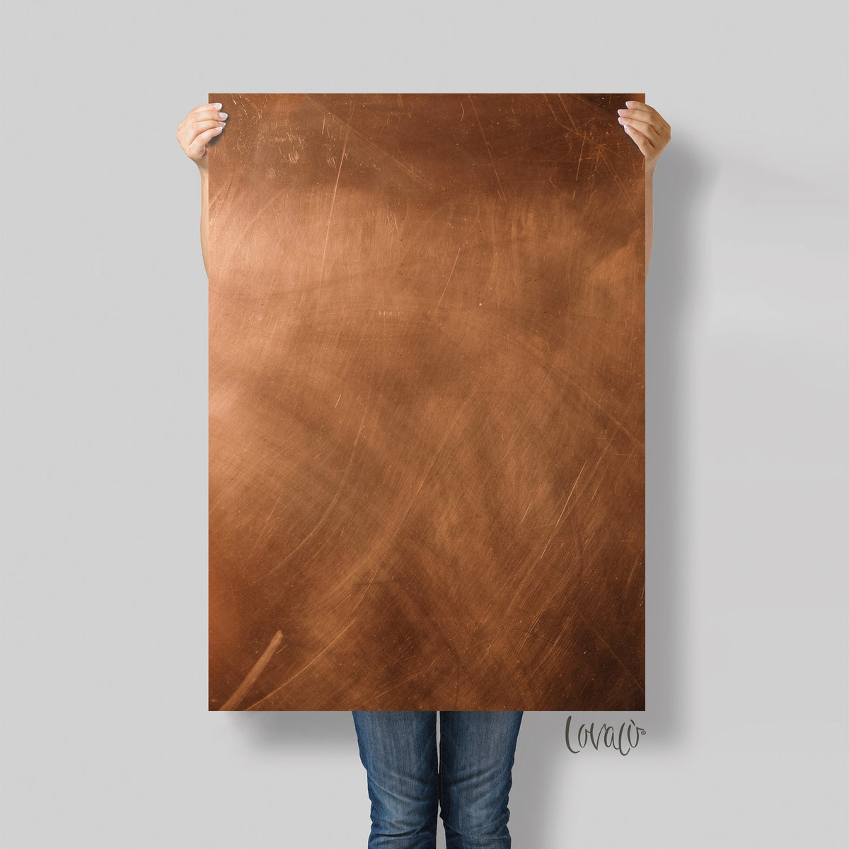 Vinyl Photography Backdrop copper steel effect, surface background for photo Product, Instagram, Flat lay & Food Photography - Lov3152