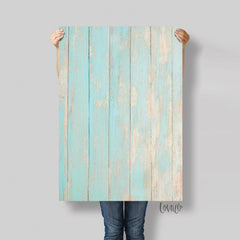 Summer Light blue wood texture Photography Backdrop, surface PVC for food Product, Instagram, Flat lay, wedding Photography - Lov5011