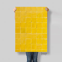 Food Photography Backdrop yellow tiles concrete for Product, Instagram, Flat lay & Food Photography - Lov5020